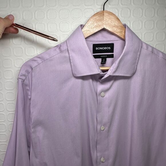 Bonobos Mens 17 35 Athletic Fit Stretch Long Sleeve Collared Button Shirt - Picture 6 of 10